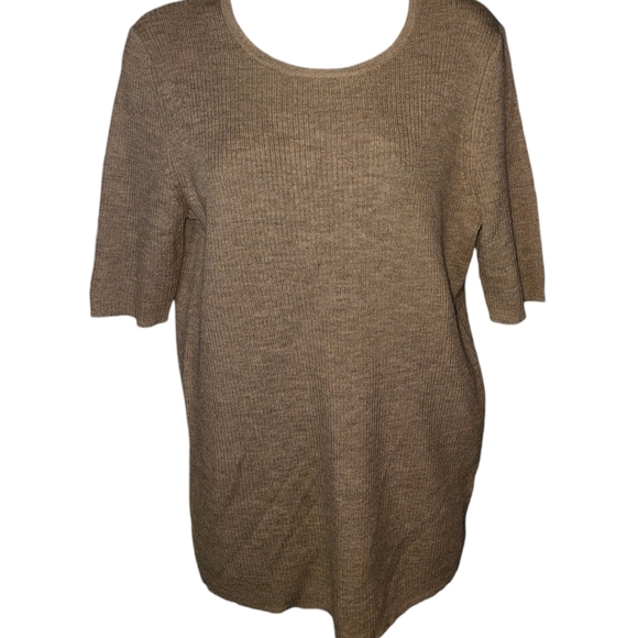 Lord & Taylor Extra Fine Merino Wool 3/4 Sleeve Sweater - Picture 1 of 3